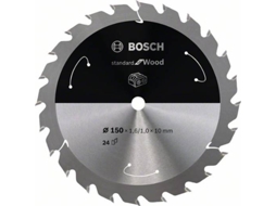 Disco de Serra Circular BOSCH Standard para Madeira Para Serras a Bateria 150x1.6/1x10 T24
