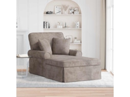 Vidaxl Chaise Lounge Com Saia Com Almofada Areia 157 X 91 X 91 Cm Ares