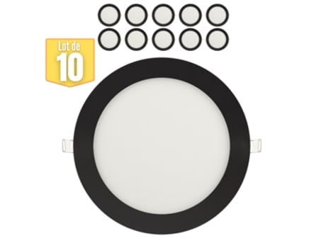 Lote de 10 Leds Leds Dimmables 18W 2700K 1170Lm Black Ip20 HOROZ ELECTRIC