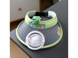 Chapéu com Ventilador Solar para Viagens Ao Ar Livre e Ciclismo Chapéu com Proteção Solar MDUG (dragão Verde)