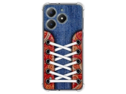 Capa Sneakers Design Para Realme Note 60 Tumundosmartphone Anti-choque Multicor