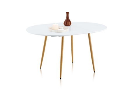 Mesa Redonda Extensível Oda Roble Salvaje Blanco 140 X 75 X Cm DUEHOME