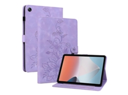 Capa de couro com relevo Lily para Oppo Pad Air WeBake