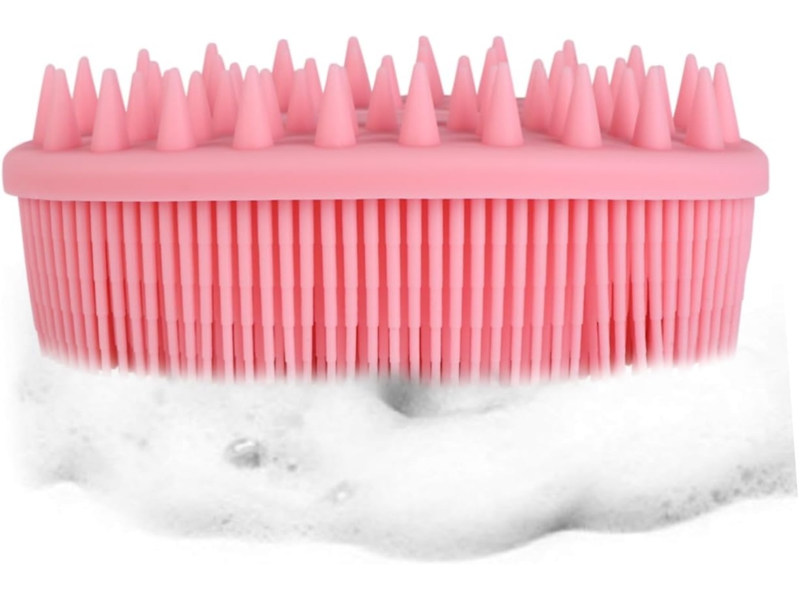 Escova De Banho Massagem Em 2 Peças, Conjunto De Esponjas Silicone Manuais Para Banho, Escova De Chuveiro