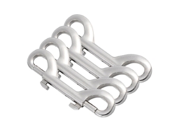 Conjunto De 4 Peças De Gancho Duplo De Metal Prateado Com Trava Rápida E