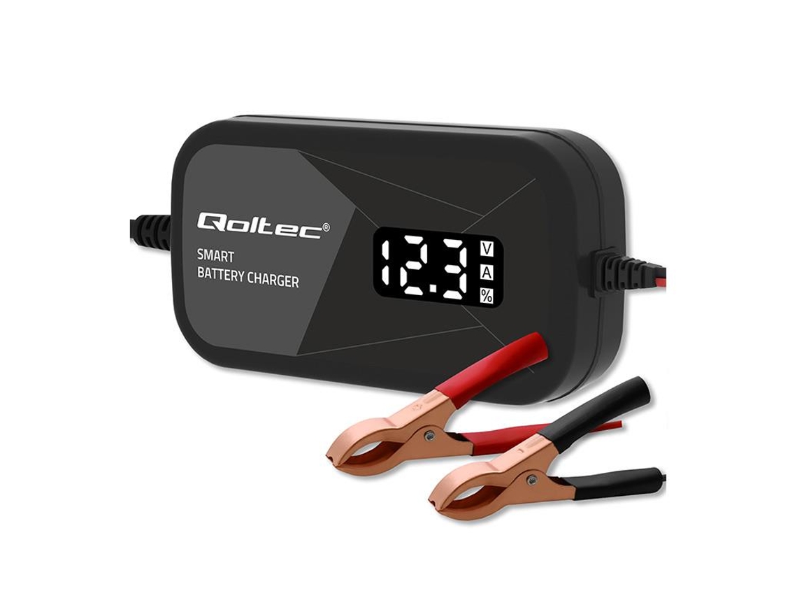 Carregador Inteligente QOLTEC para Baterias de Gel AGM 12v 2a com Visor LCD