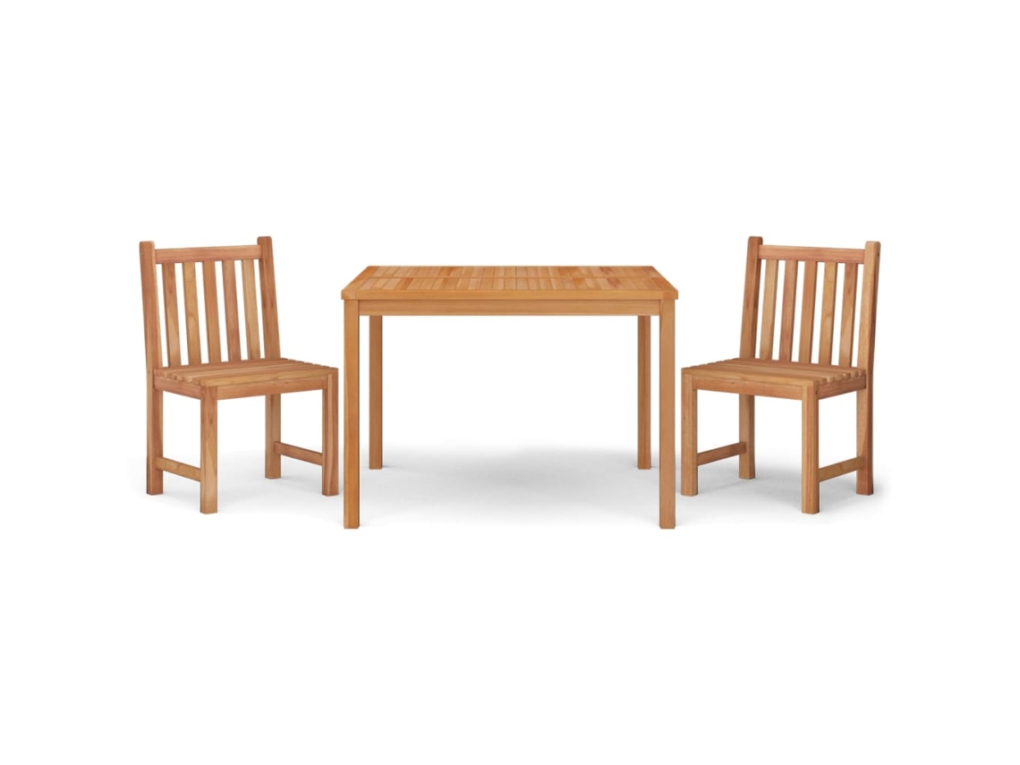 Garden Dining Set, Garden Dining Sets Vidaxl Marrom Teca (mesa Com 110 Cm De Comprimento)