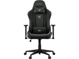 Cadeira gamer Tarok Ultimate com assento acolchoado, preta, Razer Green