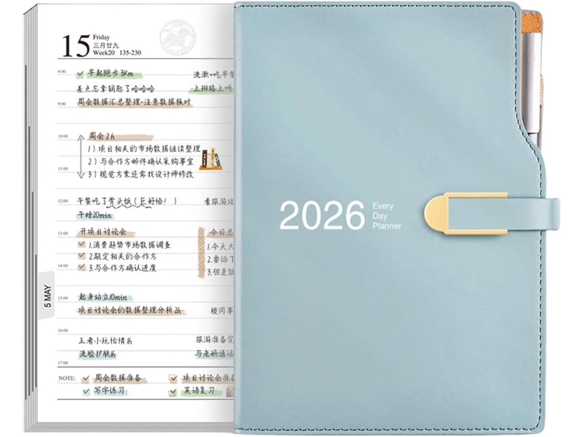 Planejador de viagens 2026 com layouts semanais e mensais SFUSHOS