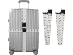 Conjunto De 2 Cintas Para Bagagem Azul Olho Grego Mágico Duráveis Ajustáveis Manter Sua Mala Segura Acessórios Viagem