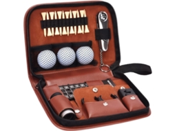 Kit Acessórios De Golfe Com Bolas Telémetro E Escova Castanho