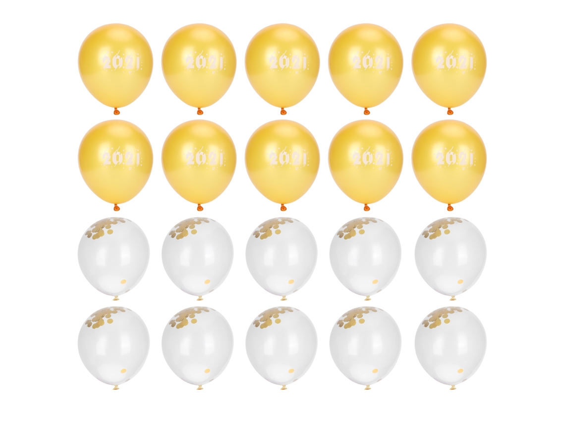 Conjunto de Balões com Lantejoulas Decorativos para Festa de Ano Novo, 2021, Formatura e Natal com S/MARCA