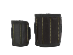 2pcs Pulseira Magnética Portátil Bolsa De Ferramentas Suporte Parafusos Pregos Brocas Para Adultos E Crianças (preto)