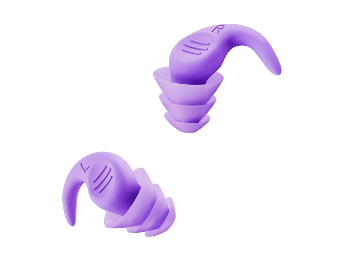 Protetor Auricular Antirruído Elysve, Silicone, Roxo
