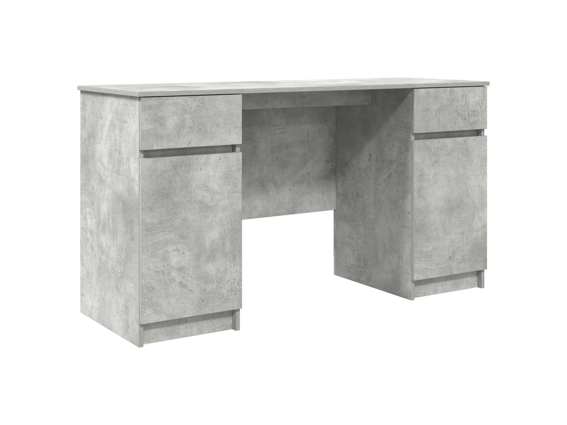 Conjunto 1 Secretária De Escrita Vidaxl Cinzento Derivados De Madeira (140 X 49 X 76 Cm)