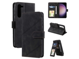 Capa Carteira De Couro Com Toque Suave E Vários Compartimentos Para Cartões Para Samsung Galaxy S23+ 5g