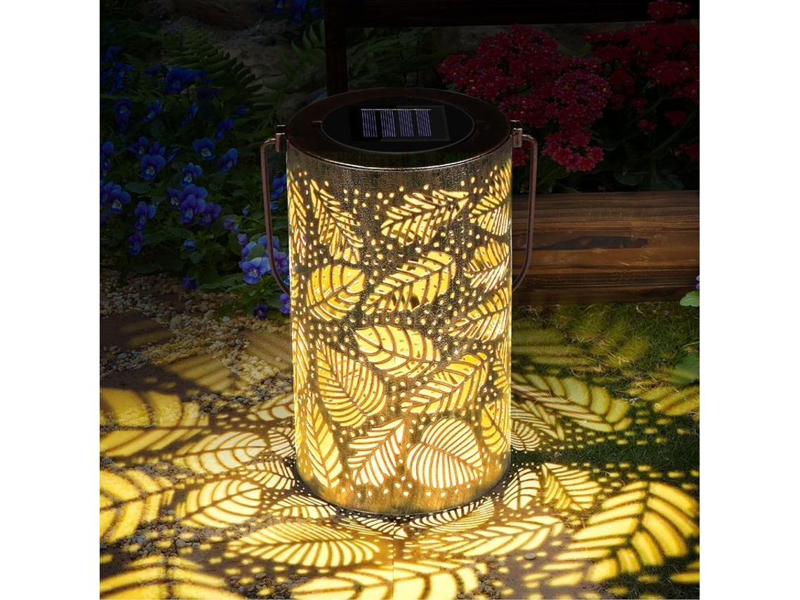 Lâmpadas Solares Exteriores Suspensas Ip44 Impermeáveis Decorativas Para Jardim Pátio Com Design Oco