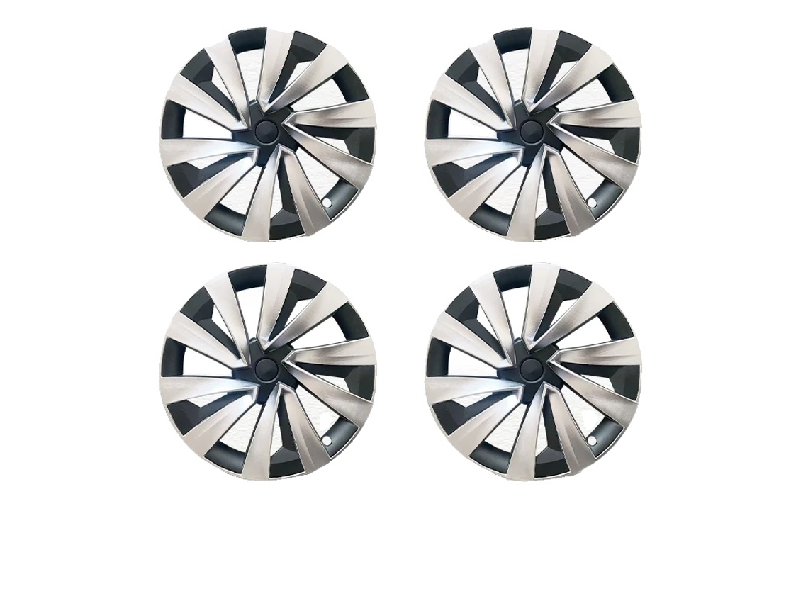 Capa De Roda De Aro, Estilo Turbina, Compatível Com Tesla Model Y, Estilo De Turbina Prata, Tesla, Novo Modelo Y 19polegadas