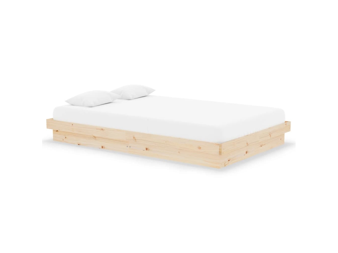 Estrutura de Cama Pequena Casal 120x190 cm Pinho Maciço MAISON EXCLUSIVE