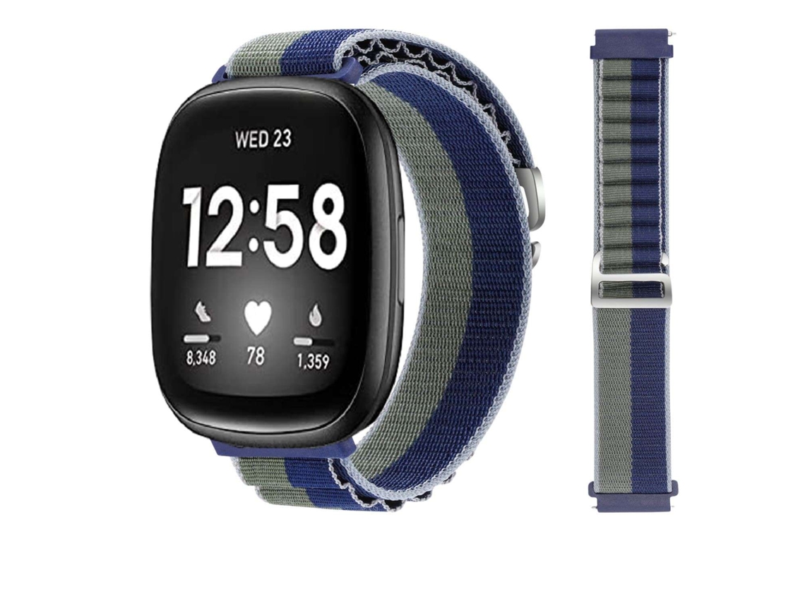 Bracelete Alpine G-Hook Ajustável Fitbit by Google Versa Lite Verde e Azul