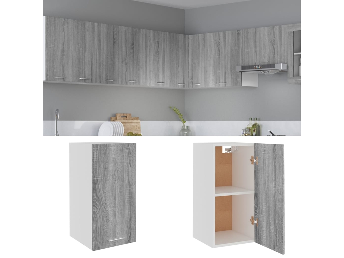 Vidaxl Armário Suspenso “lyon” 29,5x31x60cm Cinza Sonoma