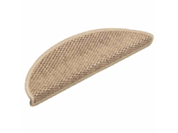 Tapetes Escada Adesivos Aspeto Sisal 30 Pcs 56x17x3cm Cor Areia MAISON EXCLUSIVE