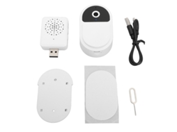 Timbre De Porta Com Câmera Wifi Sem Fio 1080p Visão Noturna Ângulo Amplio App Receptor Para Segurança Residencial