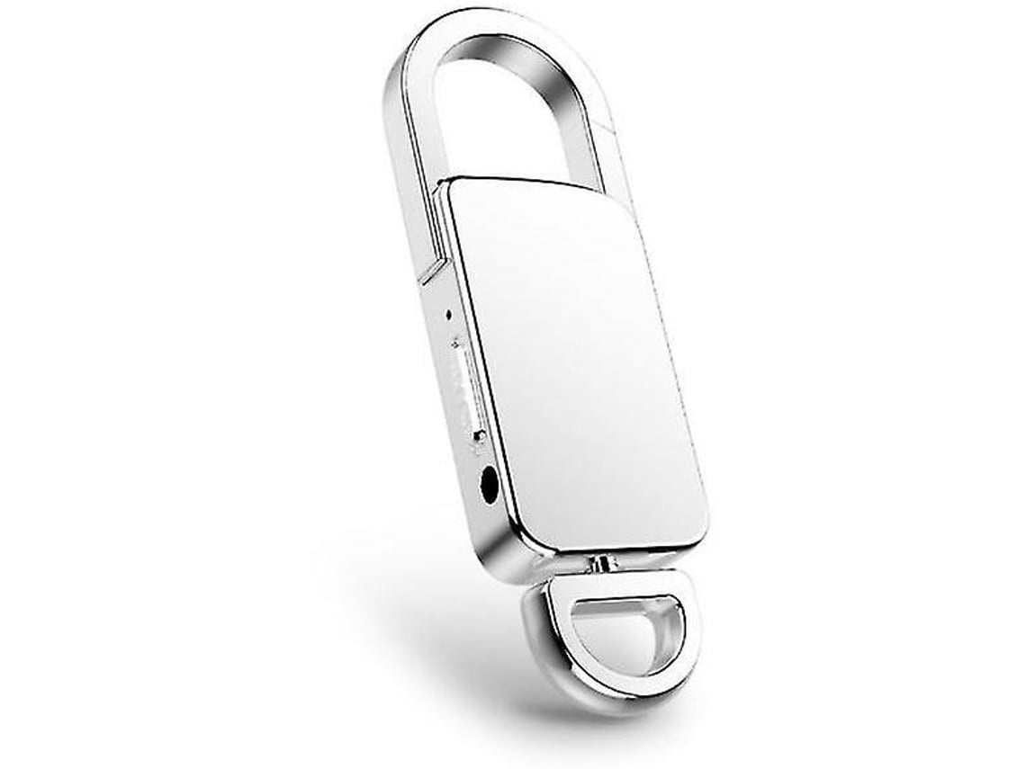 Lurelia Gravador De Voz Com Porta-chaves 4gb Com Redução De Ruído, Bateria De Longa Duração Para Reuniões, Palestras - Prata