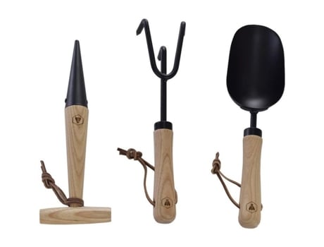 Kit Laguiole 3 Ferramentas de Plantação Pretas e de Madeira Laguiole Laguiole