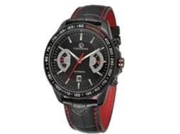 Relógio masculino Forsining automático mecânico, mostrador redondo, pulseira analógica, preto.