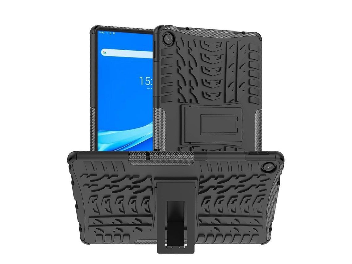 Capa À Prova De Choque Em Tpu+pc Com Textura De Pneu Para Lenovo Tab M10 Plus 10.6 3ª Geração (2022) Com Suporte.