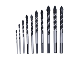 Primerox 10 Brocas de Alvenaria com Pontas de Carbeto Industrial para Telha Tijolo Cimento Concreto com Estojo