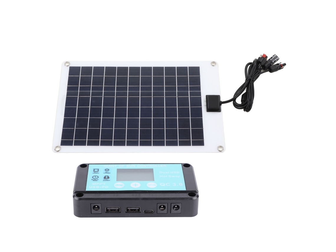Painel solar 50W carregador de bateria com controlador MPPT 100A para bateria 12V e equipamentos DC S/MARCA