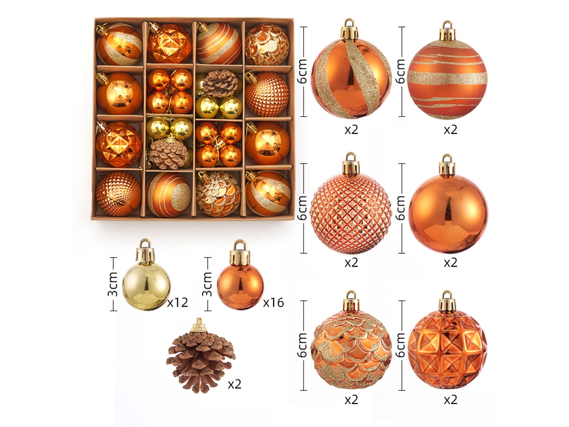 Conjunto De Bolas De Natal, Enfeites De Rvore De Natal Cuich (conjunto 7)