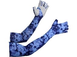Mangas De Ciclismo Masculinas Em Seda Gelada Com Proteção Uv, Design Camuflado, Adequadas Para