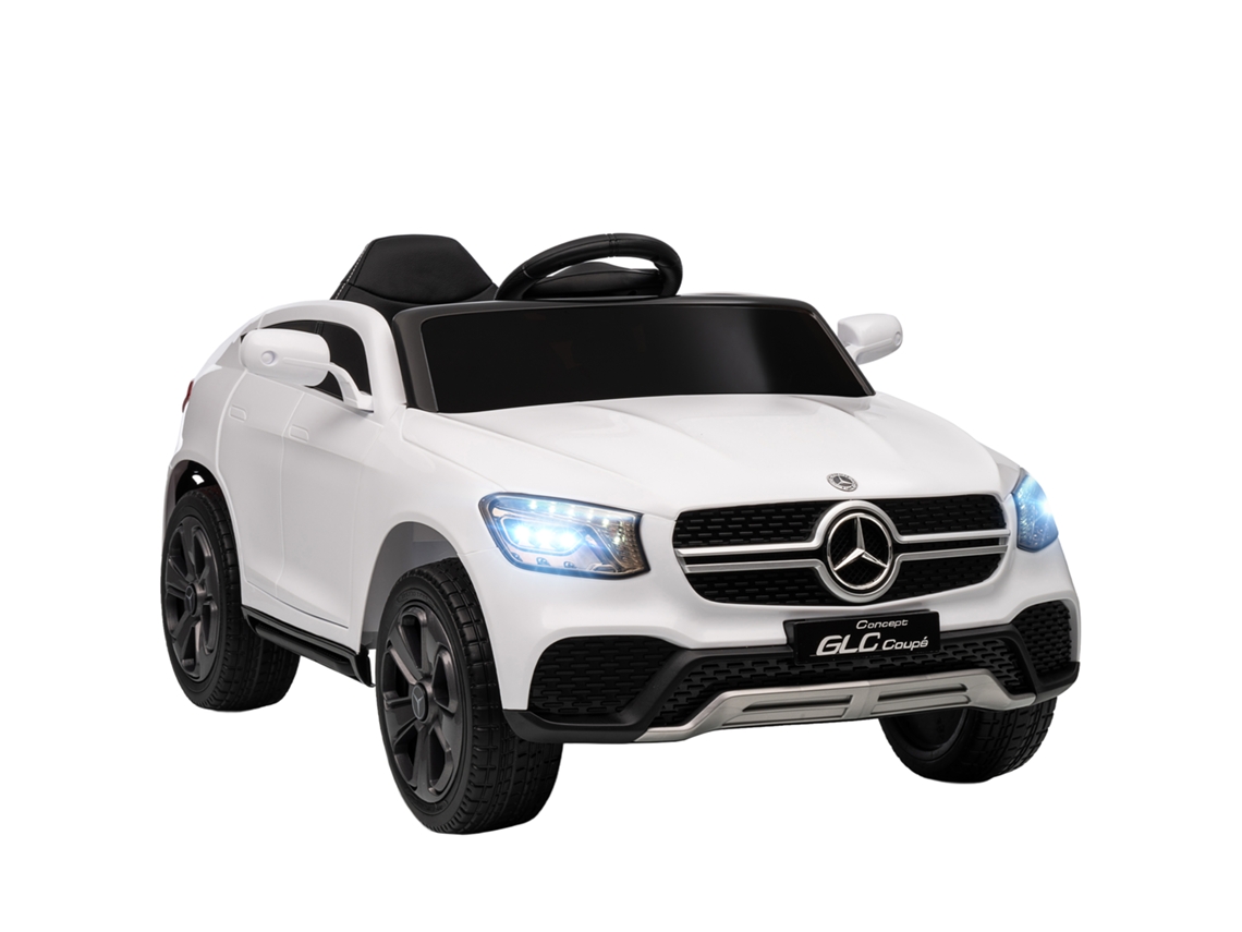 Carro Infantil Elétrico Mercedes Benz GLC Coupé 12v, Controle 2.4g, Motor Duplo, Mp3, Branco | S/MARCA