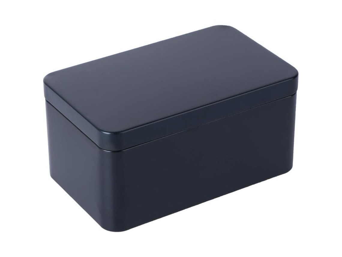 Caixa De Armazenamento Metálico Retangular De Lata - 13x8x6 Cm Para Chá, Especiarias, Doces E Joias