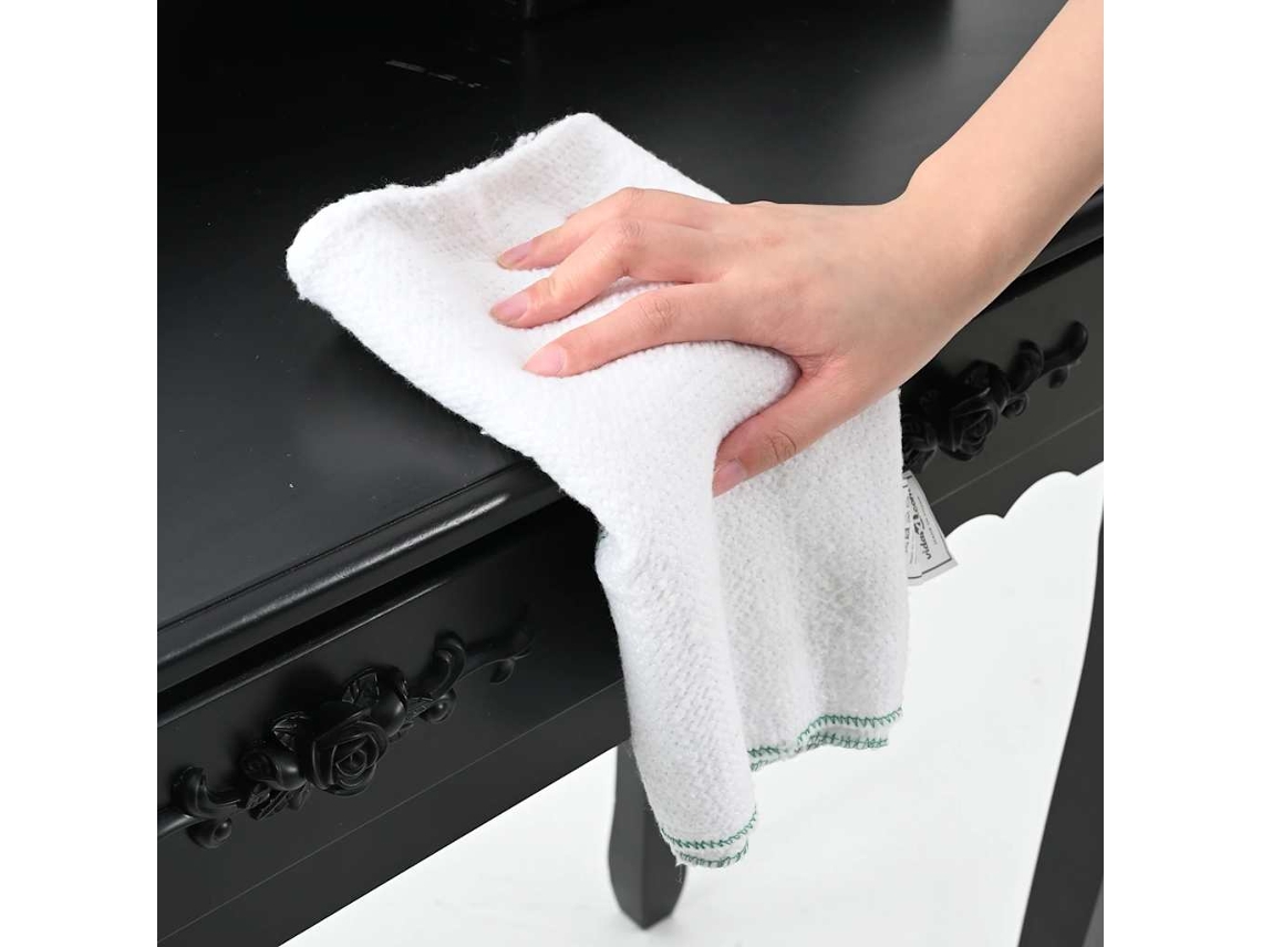 Vidaxl Panos De Limpeza 50 Pcs 50x60 Cm Branco Com Riscas Verdes