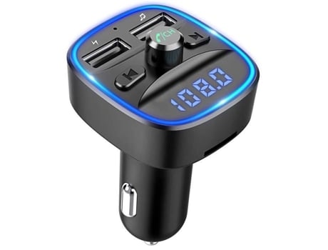 Lettouch Kfz Bluetooth Fm Transmissor Auto Bluetooth Rádio Mp3 Player 2 Usb Sd Adaptador