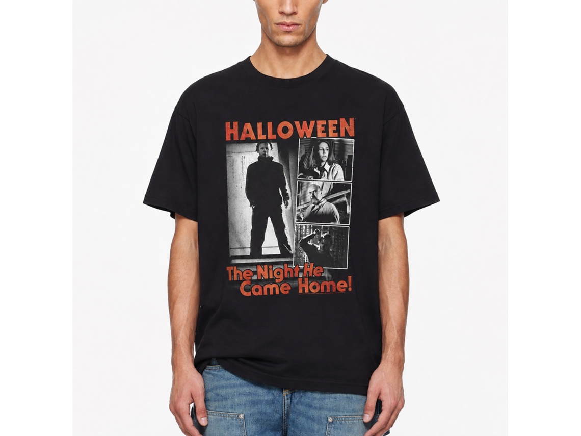 Rockinstone Halloween The Night Black Adult T-shirt Size:xxxl
