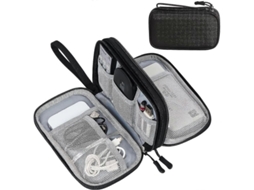 Fasst organizador de cables y accesorios electrónicos, bolsa portátil con cremallera y asa para viajes y oficina | S/MARCA