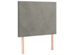 Cabeceira Cinza Light 90x5x118/128 Cm Veludo MAISON EXCLUSIVE