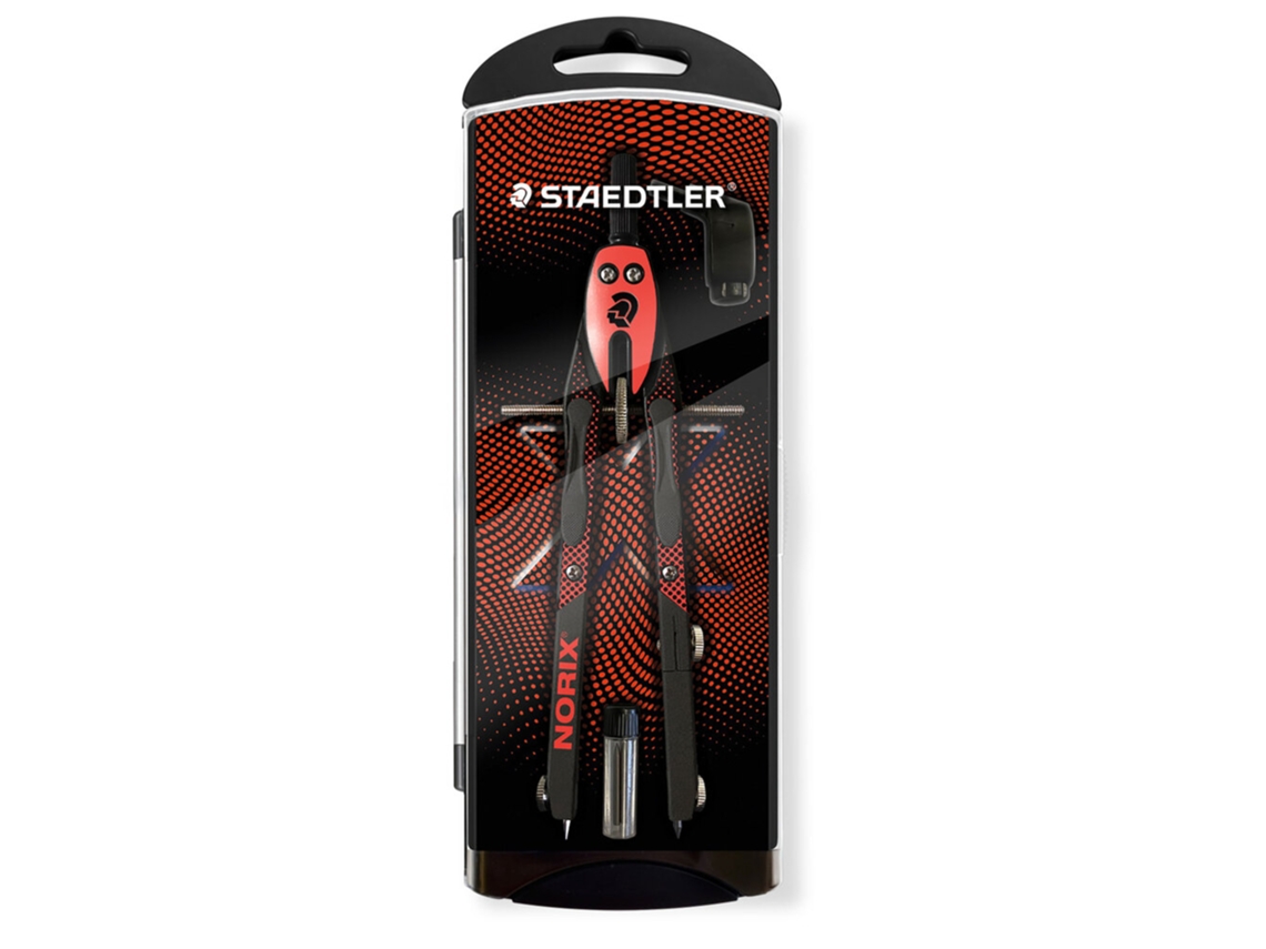 Compasso STAEDTLER Norix®, 2 Peças, Vermelho e Preto