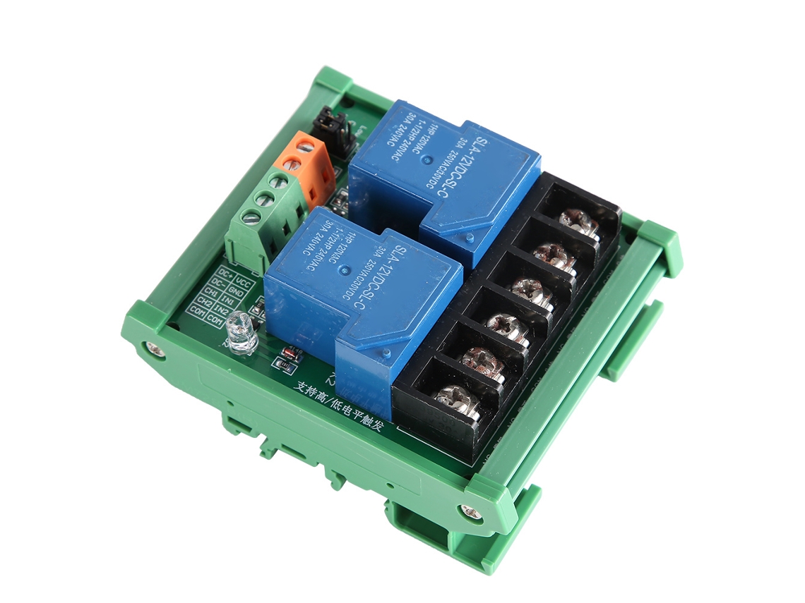 Aetheria módulo de Relé 2 Canais 30a 12v com Isolamento por Optoacoplador para Disparo Alto e Baixo Nível