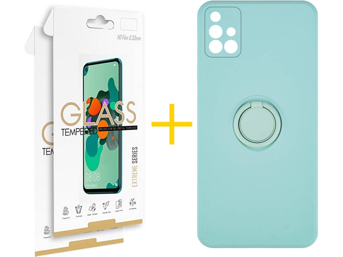 Capa + 2 Películas para Samsung Galaxy A71 SKYHE Verde Água