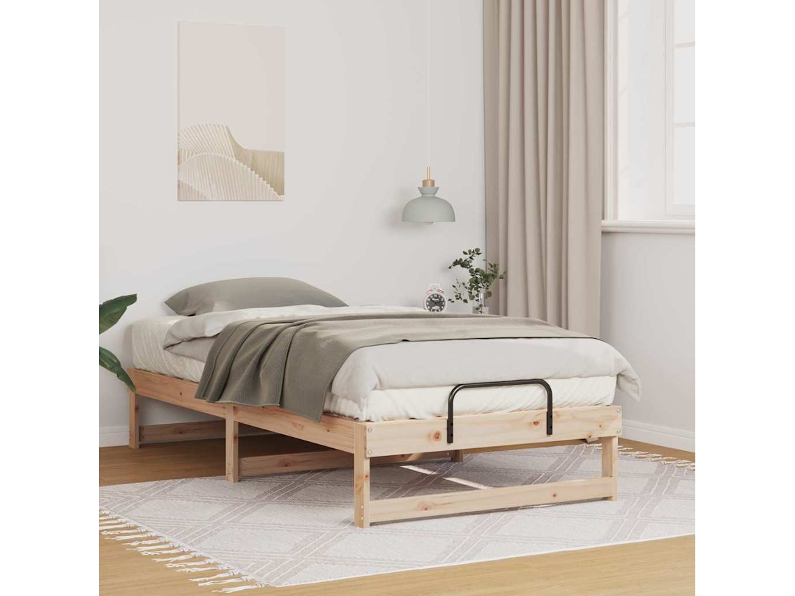 Vidaxl Estrutura Da Cama Castanho 90 X 200 Cm