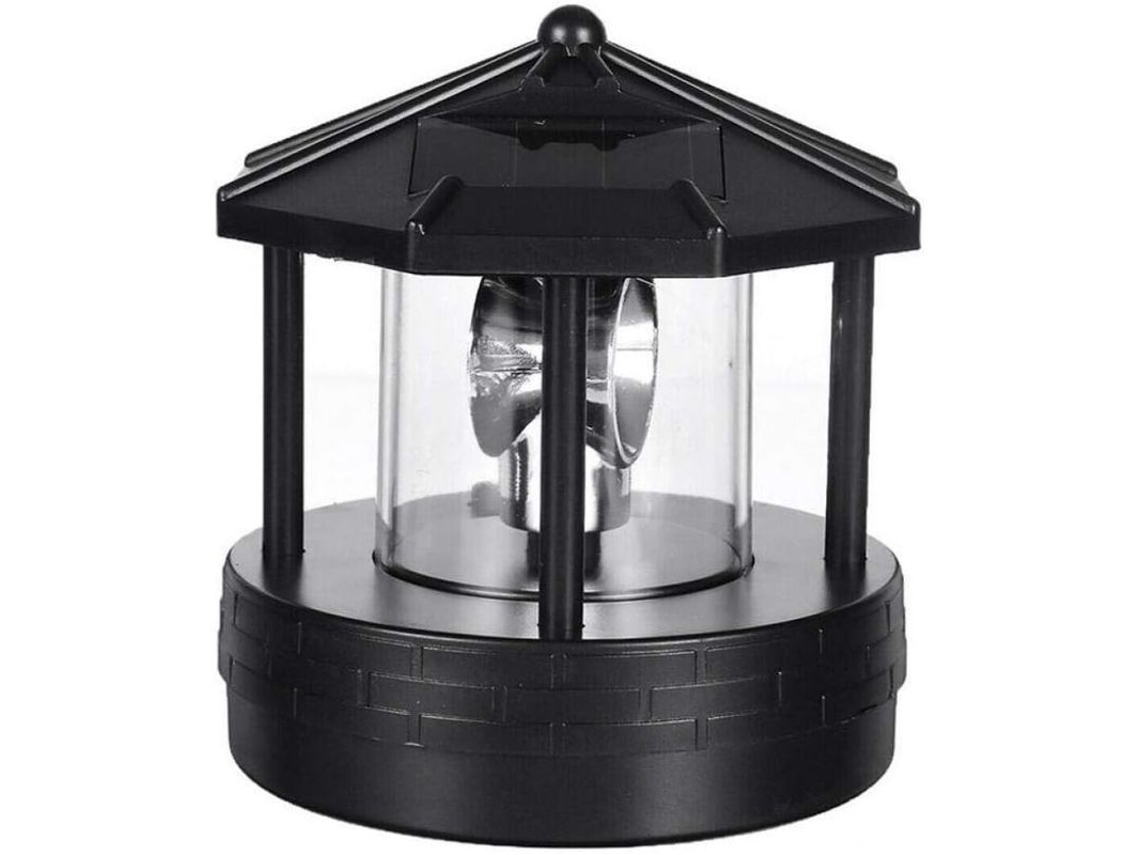 Lâmpada Solar Rotativa Led Para Jardim Pátio Exterior Decorativa Farol 360 Graus