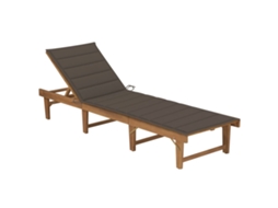 Sun Lounger, Sun Loungers Vidaxl Cinzento-acastanhado Madeira De Acácia (n/a)