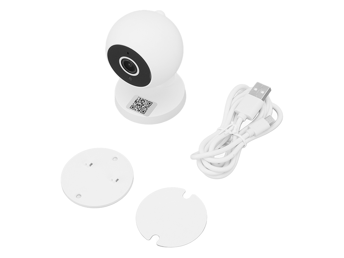 Câmera Wi fi 360 Graus HD com Visão Noturna Infravermelha, Voz Bidirecional e Inteligente para Casa e Escritório | S/MARCA