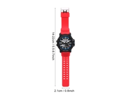 Reloj Deportivo Digital Smael Led Luz Redonda Pulsera Deportiva